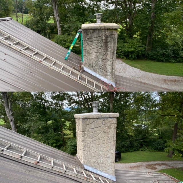 Warmstead WNC Chimney Repair and Cap Installation – Before and After